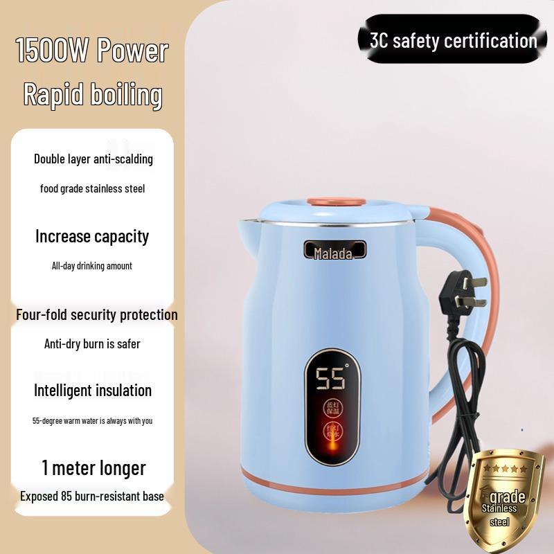 Wanlida 2025 Electric Kettle: Automatic Power-Off, Large Capacity, Insulated Boil, Household Use