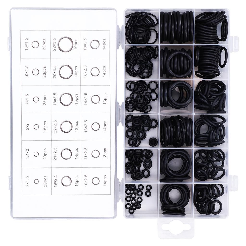 279Pcs Plumbing O Ring Seals Kit Rubber Wear Resistant O Rings Assortment Set for Cars