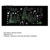 Reusable Window Clings Christmas Tree Clings, Green Pine Trees Snowflake Decals, Winter Interior Design Wall Accents PVC Static Glass Sticker