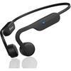 Bone Conduction Headphones, Wireless Bluetooth Open-Ear Sports Headphones with Mic, Type-C Quick Charging 12H Playtime, Upgrade Waterproof Earphones