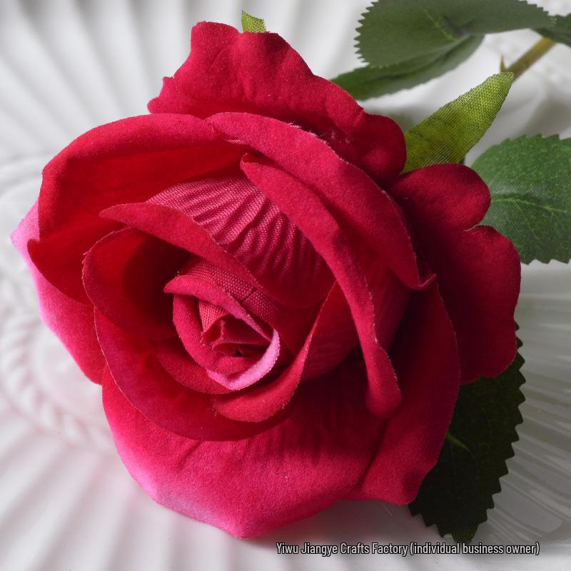 Large Flannel Rose Silk Bouquet for Wedding and Valentine's Day Home Decor