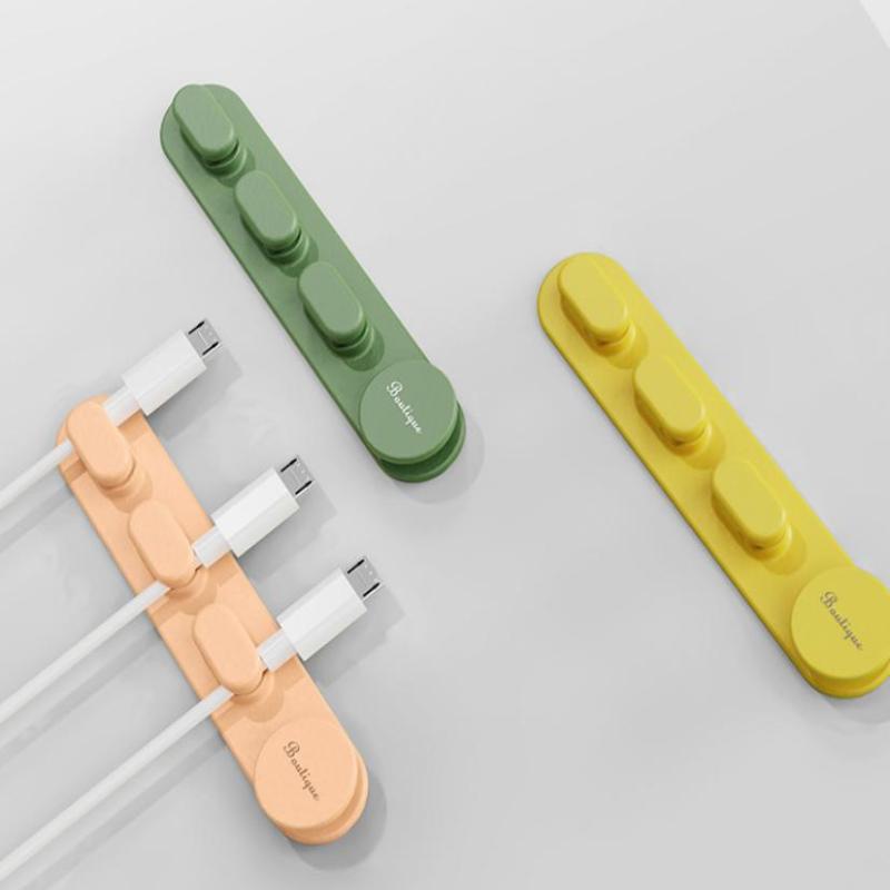 Datenkabel-Organizer Silikon-Ladehub Selbstklebende Wickelvorrichtung Desktop-Aufbewahrung und Feste Wickelvorrichtung Halter