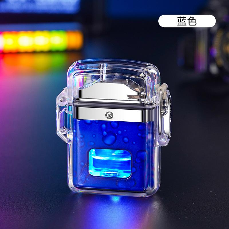 NEW Creative Intelligent Voice-controlled Lighter Transparent Waterproof Visible Case High-end Level Gift Cigarette Accessories