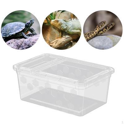 Reptilien Fütterungsbox Zucht Wiederverwendbarer Käfig Schlupfbehälter Critter Keeper für Schlange