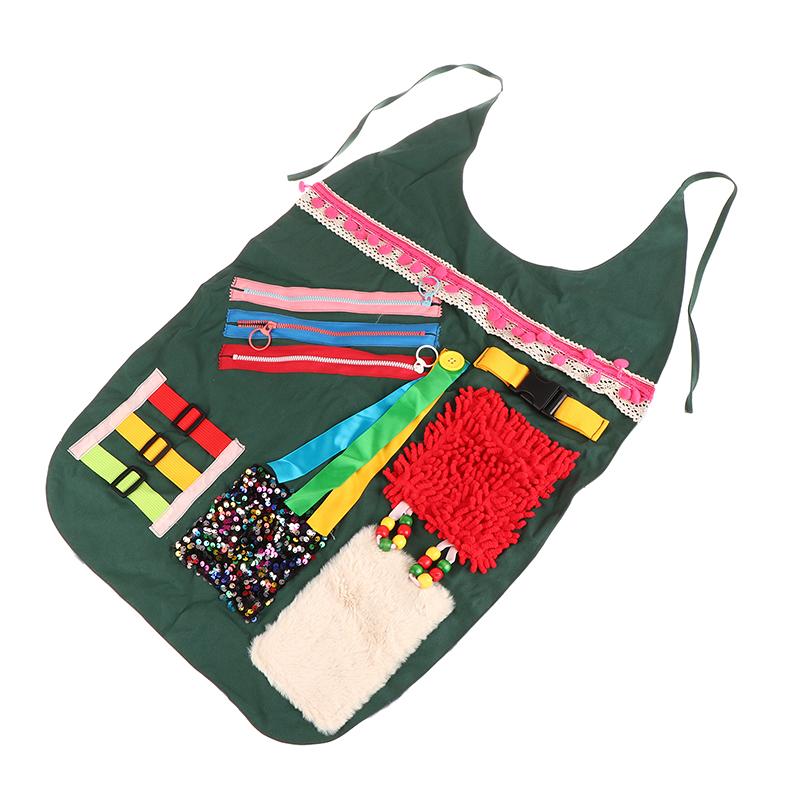 Dementia Patients Sensory Toy Elderly Awareness Training Tools Multifunction Alzheimer Fidget Anxiety Relief Educational Apron