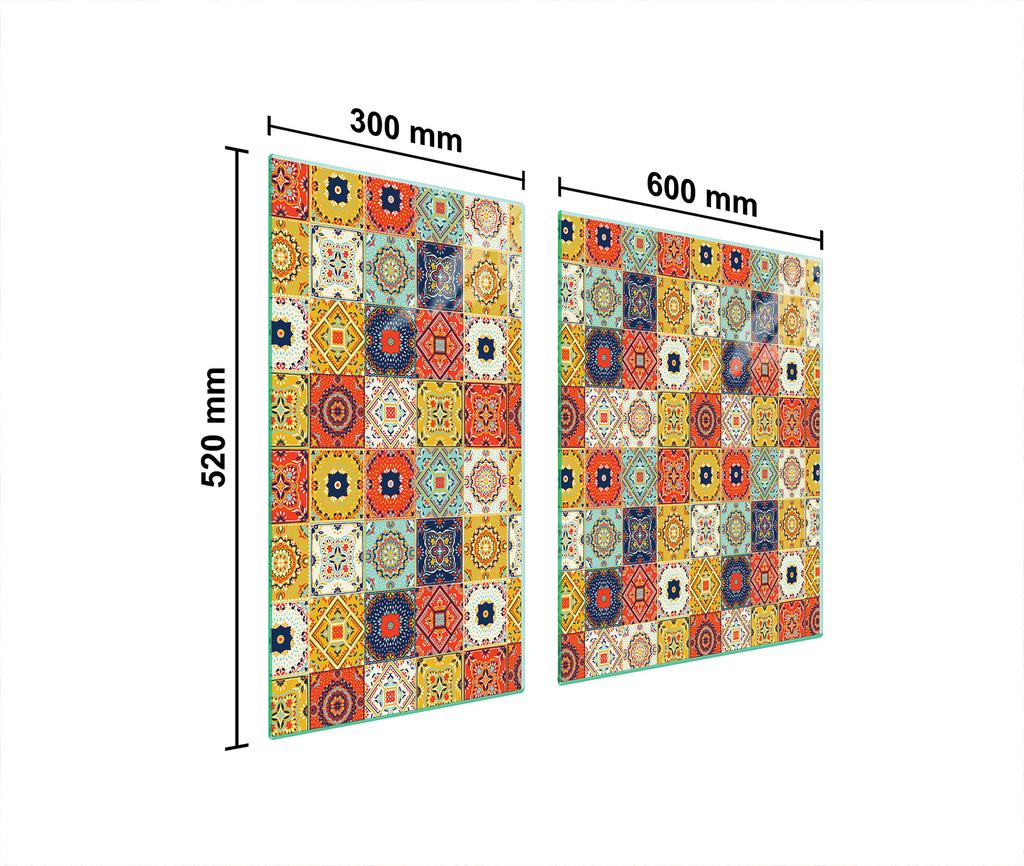 GLAS-KOCHFELD-SCHUTZPLATTE 90x52 MOSAIK