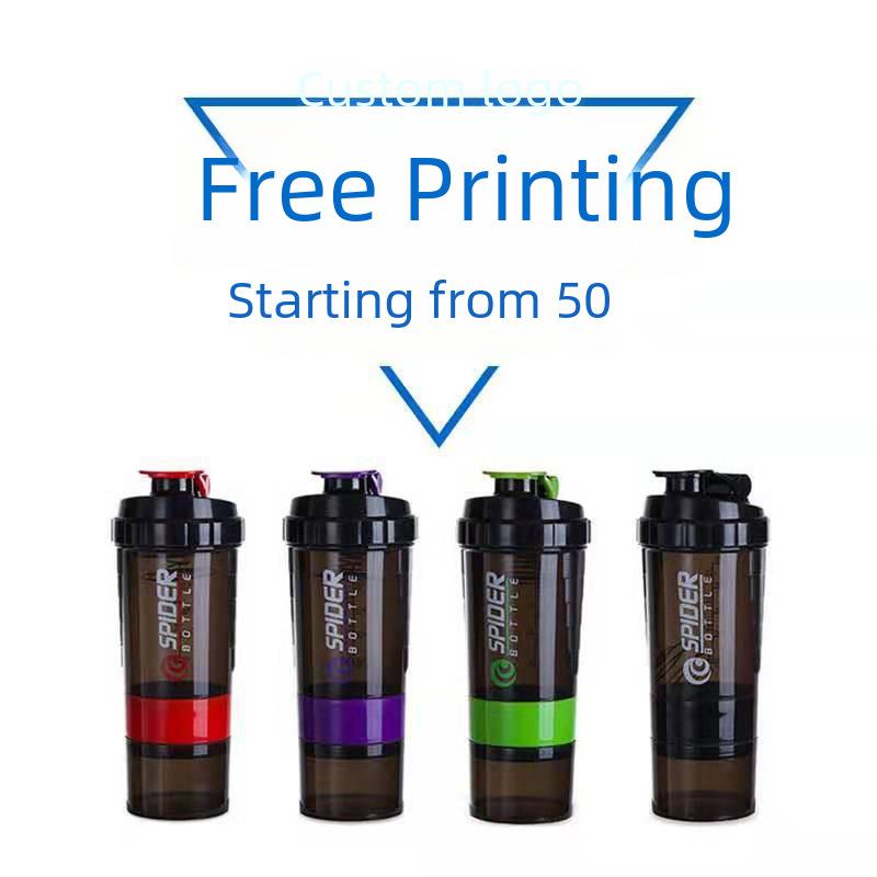 

3-слойный протеиновый коктейльный стаканчик 550 мл - Фитнес Спортивный молочный коктейль Водный стаканчик 306 shake cup зелёный