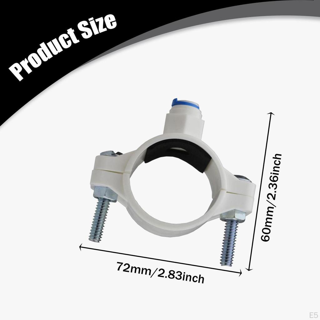 Drain Clamp under The Sink Quick Connector Practical Saddle Valve Clip Drinking Water Waste