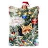 (1pc)Lovely Christmas Animal Blanket Fuzzy Cartoon Blanket for Kids Teens Great New Year Gifts