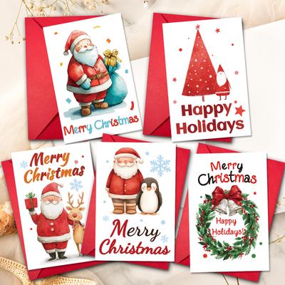 10 Cartoon Weihnachtsgrußkarten Umschläge Set Mit Einer Vielfalt Kreativer Weihnachts-Grußkarten