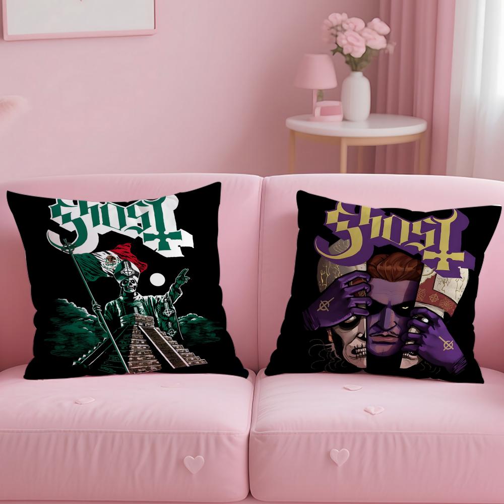 Band G-Ghost Cushion Cover Comfortable Reversible Pillow Cover Ideal for Car Sofa Bedroom & Beyond