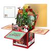 Decorative Winter Holiday Cards Pop Up Christmas Card with Envelope And Note Card, Merry Creative Paper Craft Greeting for New Year, Xmas Party Favors
