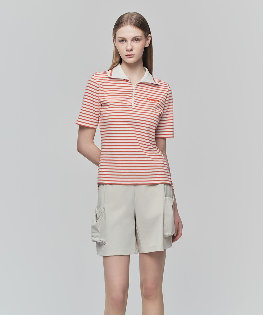 DUVETICA Hispani (Orange) (Women'S Short-Sleeve Polo Shirt)