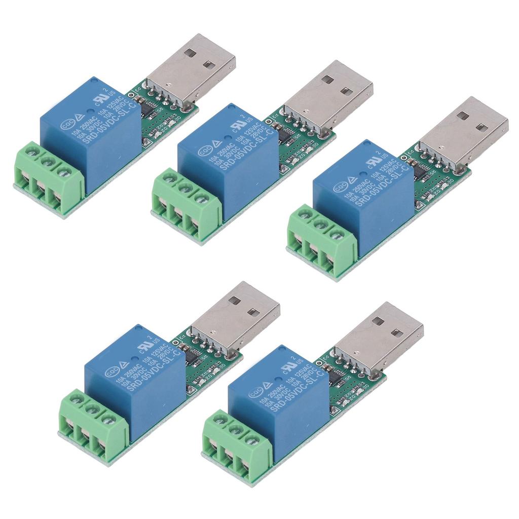 5Pcs Relay Module Driver Free 1 Channel Control Switch Controller Board for PC Computer 5V
