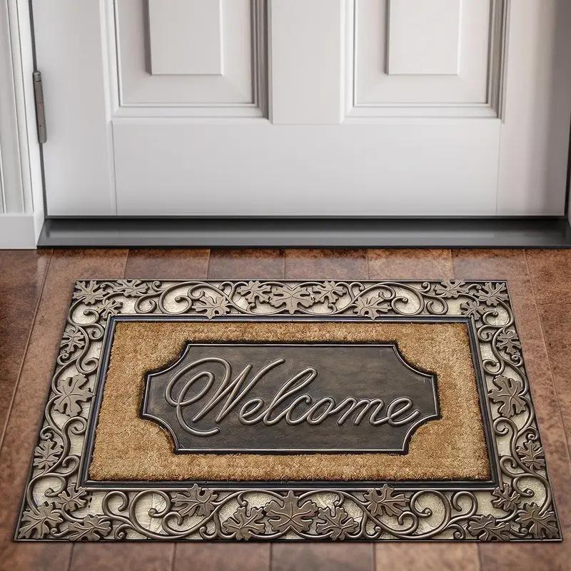 American Style Dirt & Wear-Resistant Entrance Floor Mat - Easy-Clean Doormat Foot Pad