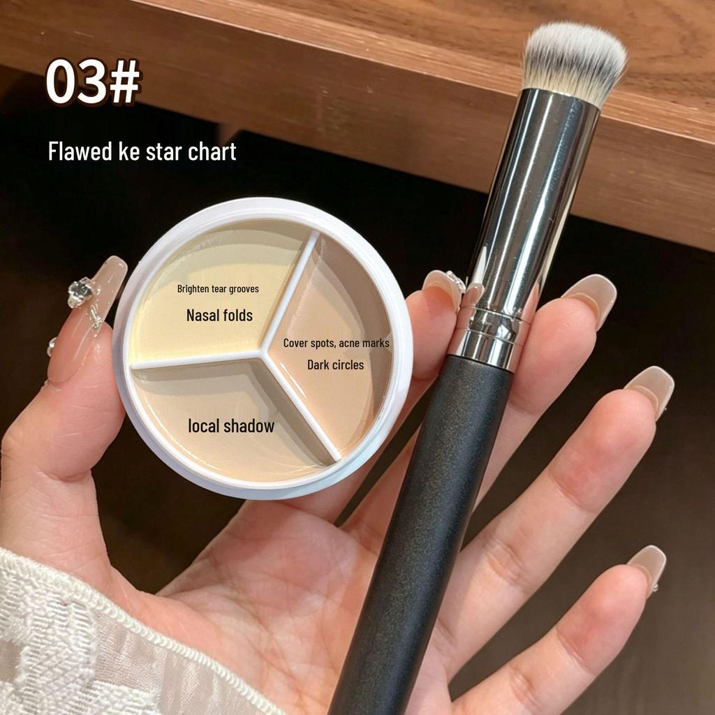 Paleta de Correctores Tres Tonos Makeup xixi: Cobertura Duradera para Pecas, Imperfecciones, Cicatrices de Acné y Ojeras