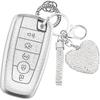 Car Key Cover for Ford, Soft TPU Protection Key Case Compatible With Ford Maverick Lincoln Fusion F150 F250 F350 F450 F550, 5 Buttons Remote Key