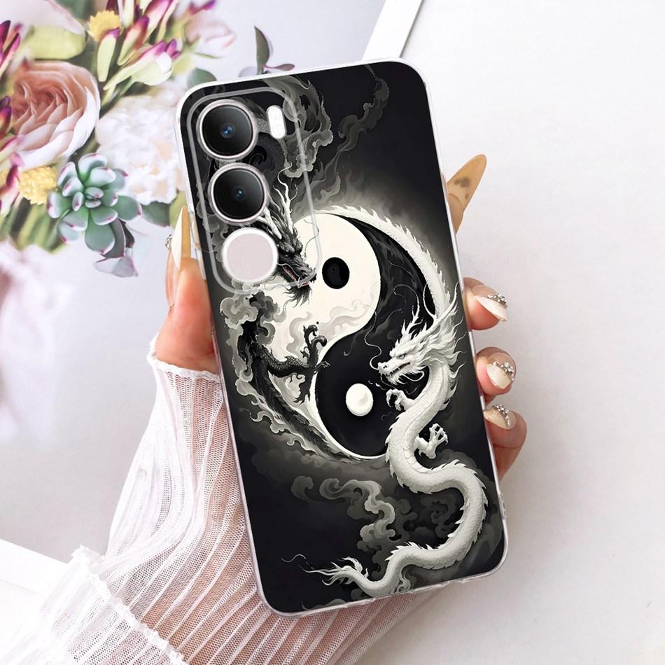 For Vivo Y19s Pro Cool Dragon Tiger Pattern Phone Case For Vivo Y19s Y 19S Pro V2419 Soft Silicone TPU Cases