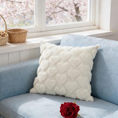 Peluş Aşk Kalbi Yastık Kılıfı Sevgililer Günü Atma Yastığı Kılıfı Aşk Kalbi Desenli Dekoratif Yastık Kılıfı Ev Oturma Odası Kanepe Yatak Odası Dekoru için