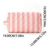 Striped Cosmetic Bag Large Capacity Travel Pouch Reusable Toiletry Pouch  Daily Use