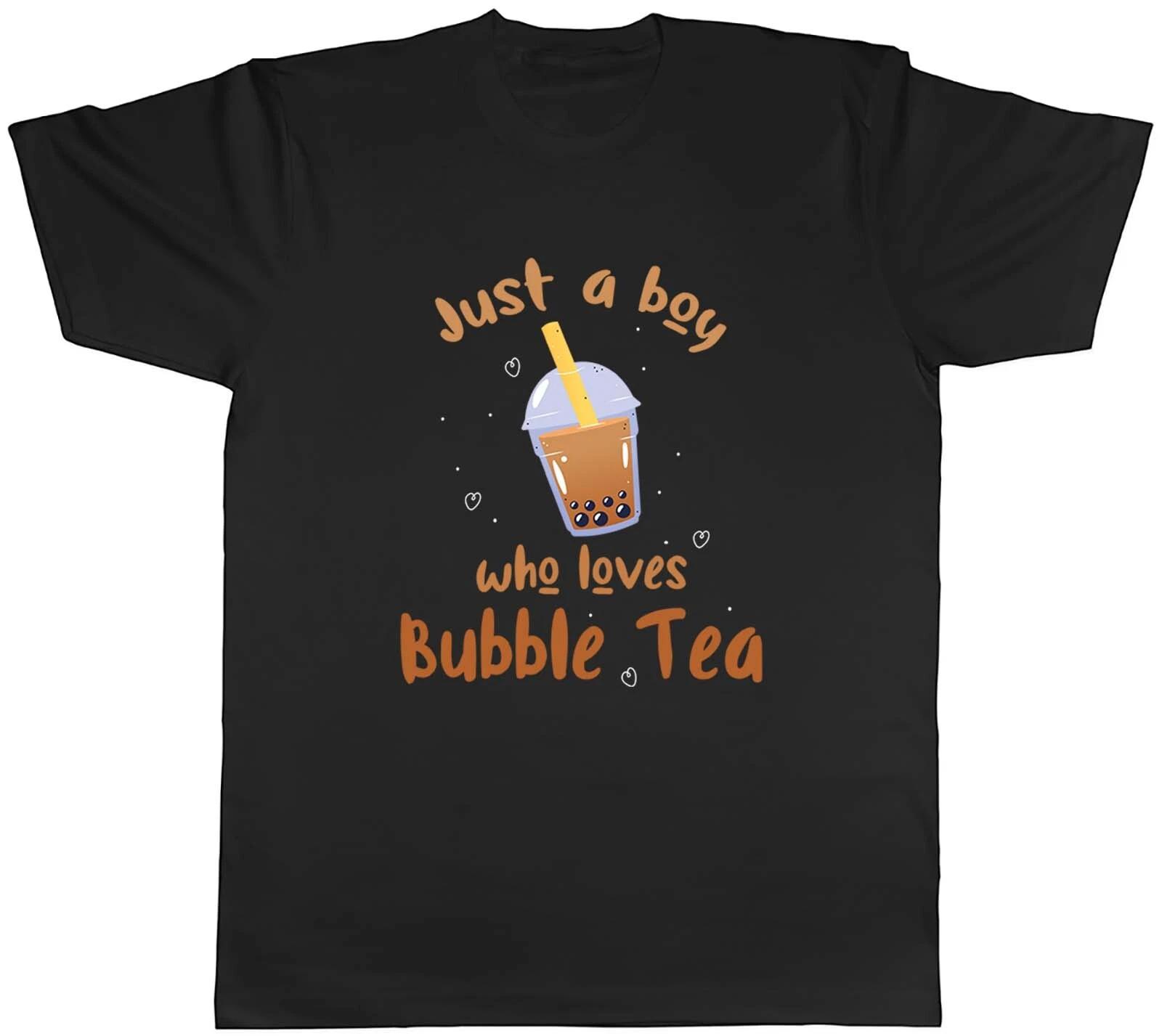 Bubble Tea T-Shirt Mens Just A Boy Who Loves Bubble Tea Unisex Tee Gift M