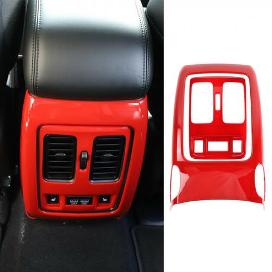 Red Rear Air Conditioner Vent Outlet Panel Trim For Jeep Grand Cherokee 2011-20