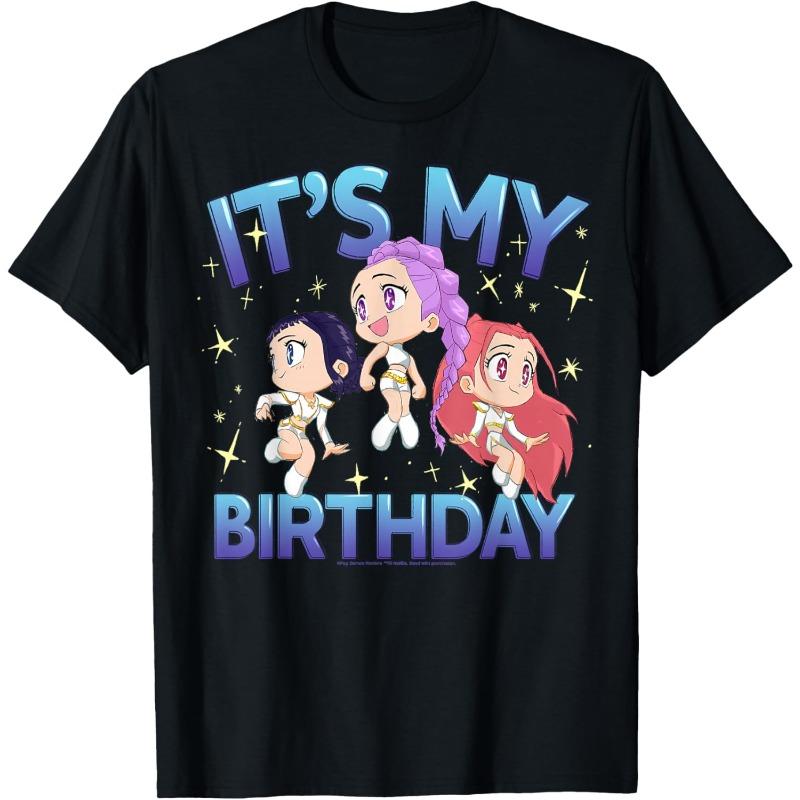 Kpop Dämonenjäger Geburtstag Chibi Gruppe T-Shirt | Trendige Fanbekleidung für Erwachsene