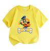 Kids Boys Girls 100% Cotton Crew Neck Short Sleeve T-Shirt, Cute Cartoon Detective Puppy Printed Casual Comfortable Breathable Summer Top for School D