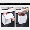Hanging Kitchen Trash Can with Lid 9L Large Capacity Compost Bin for Under Sink or Countertop
