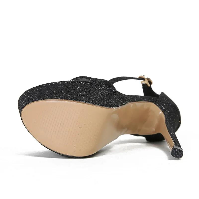 Fashion Eilyken Sexy Pole Dance High Heels Women Sandals Fashion Platform Open Toe Buckle Strap Party Shoes Size 34-46