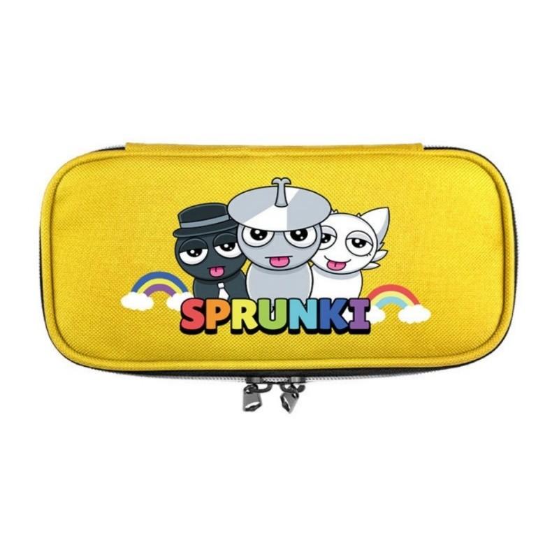 Sprunki Print School Handheld Pencil Case Stationery Box