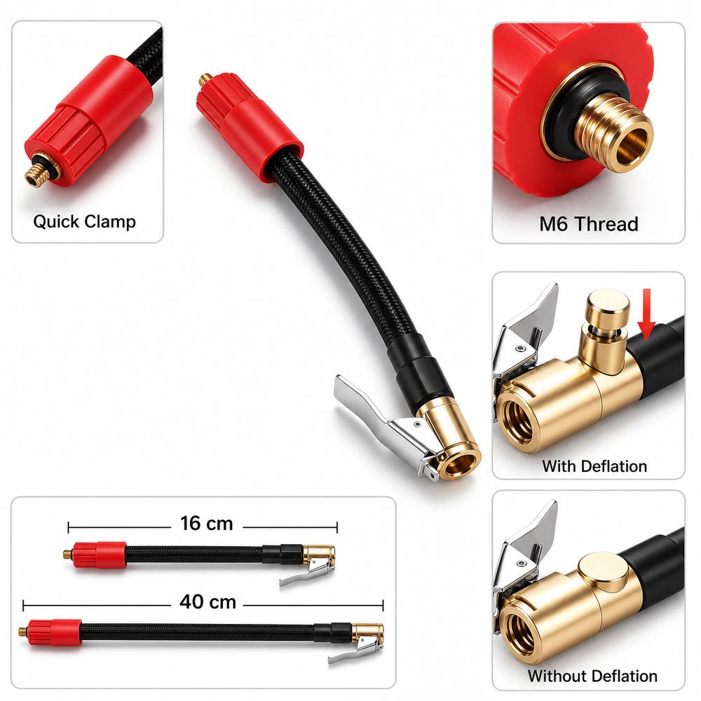 PVC Air Inflation Hose External Thread Quick Clamp Air Hose Pneumatic Accessories