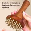 Portable Wood Massage Brush Wooden Handle Meridian Massager  Head Neck Leg Body