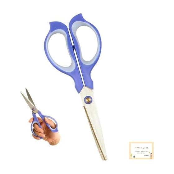 Scissors Left-handed Right-handed Symmetrical Easy Grip Perfect Fit Stainless Steel Round Tip Blue