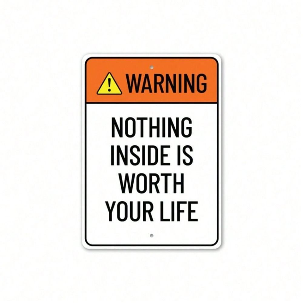 

Vintage Danger Warning Metal Sign Garage Wall Decor
