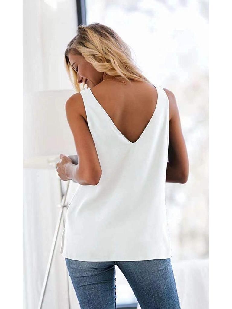 Dámská hedvábná saténová košilka pro rok 2024 – sexy, protiskluzová, měkká vesta s popruhem přes rameno