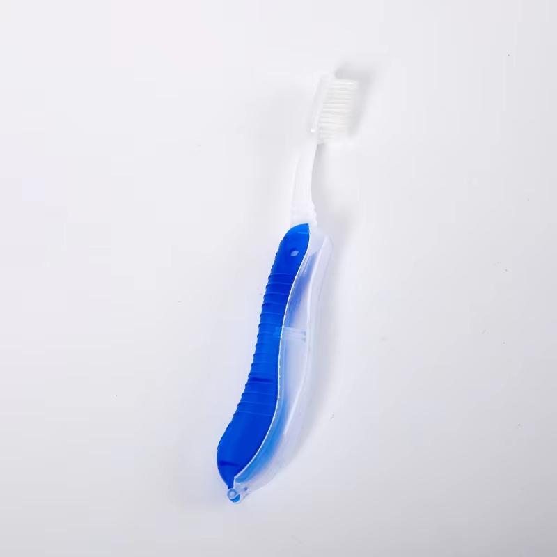 Travel Folding Toothbrush Portable Toothbrush Built In Cover Multi Color Size Collapsable Brush for Trip Daily Use Women Men