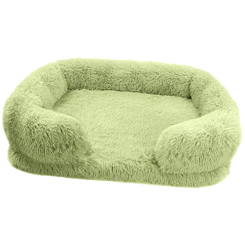 Grand lit pour chien en peluche pour animal de compagnie, coussin épais d'hiver, lit de couchage pour chien, canapé amovible, petit et grand chien