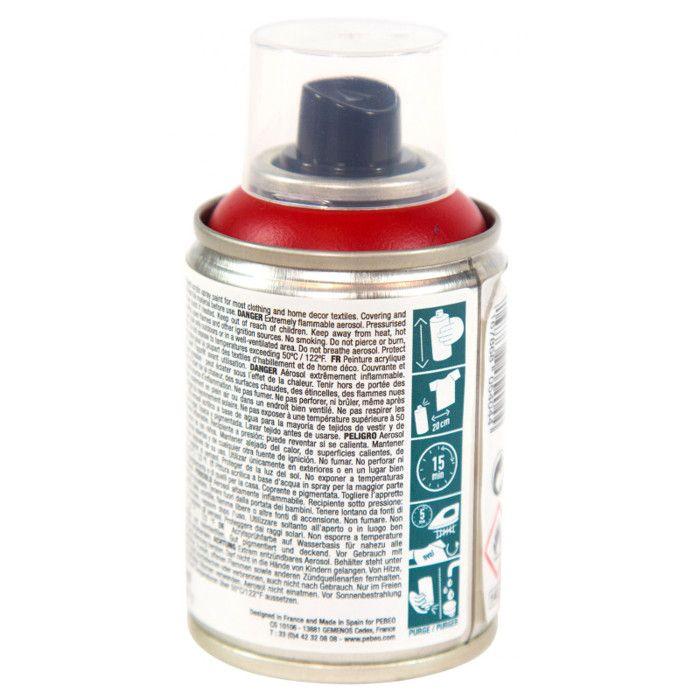 Peinture pour textile - pébéo - 100 ml - rouge - couleur éclatante - facile à utiliser