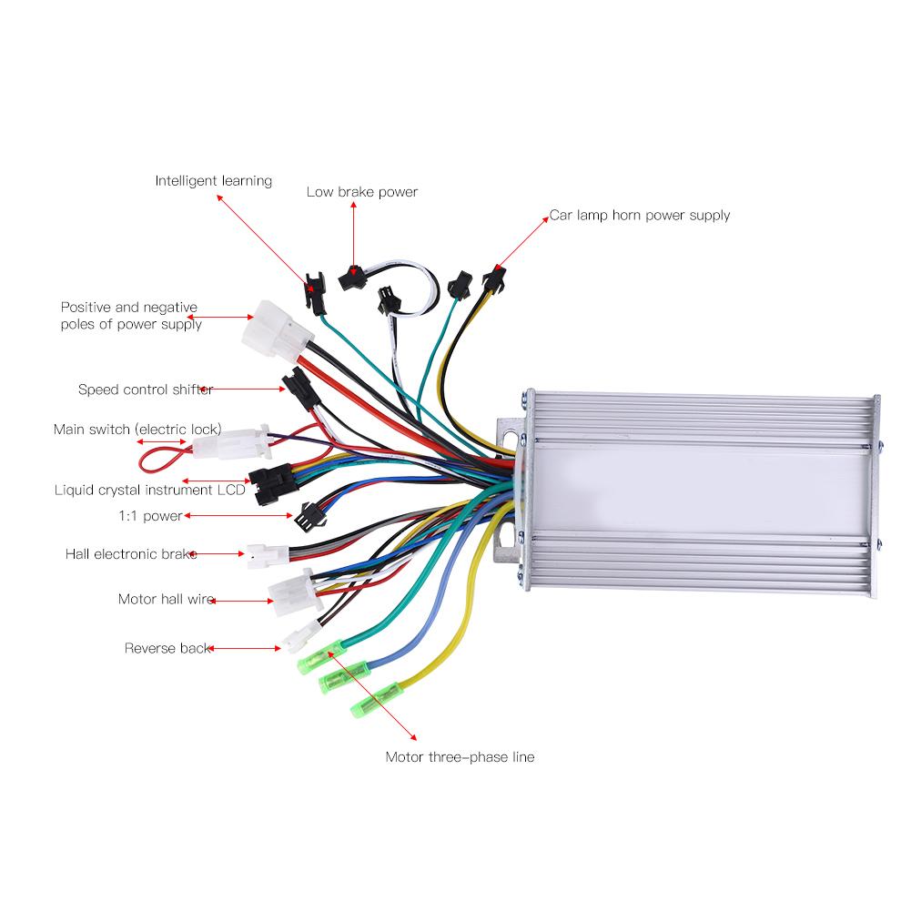 Waterproof LCD Display Panel Electric Bicycle E Bike Scooter Brushless Controller Kit