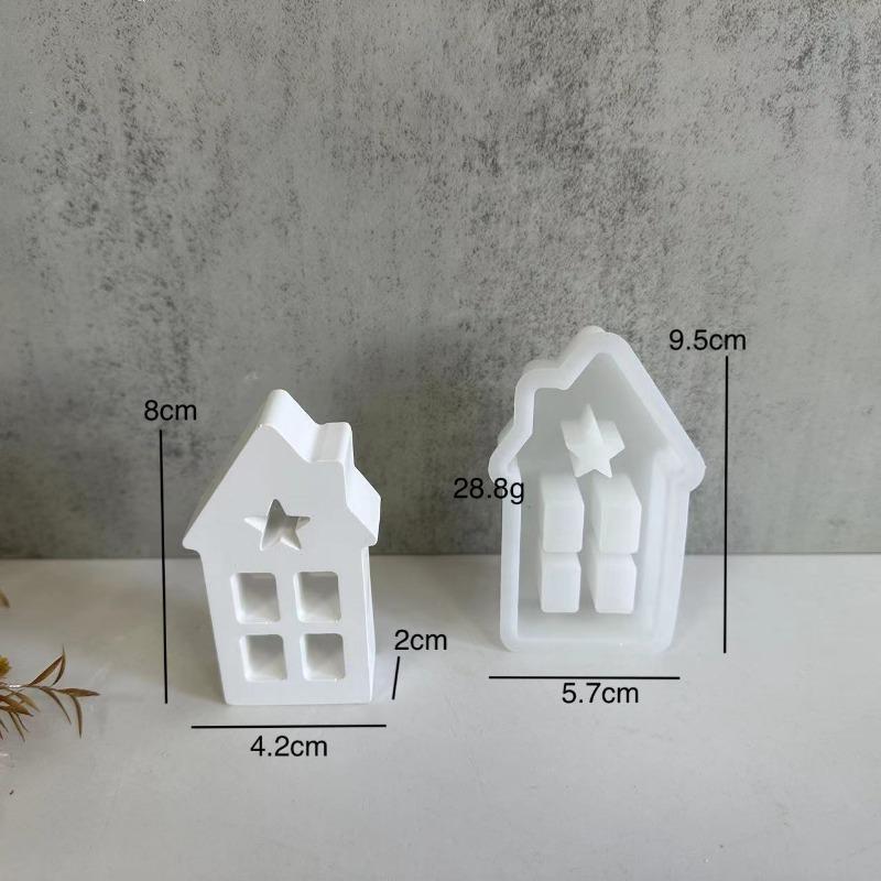 Heart House Star House Silicone Molds Light Heart Concrete Moulds Casting Mold Houses Decoration for Home Resin Mold Casting Mould