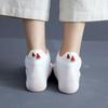 Cute Short Socks Women Set Strawberry Avocado Ankle Socks White Cartoons Cotton Low Cut Kawaii Fun Socks
