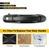 Door Handle Exterior Front Left Driver For Side 98-03 Toyota Sienna Outer Black