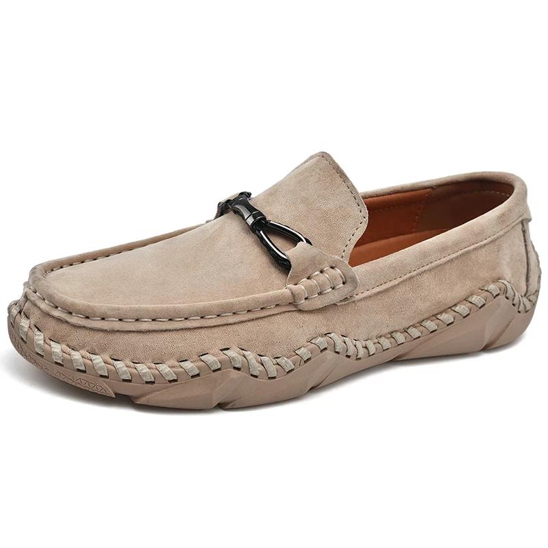 Fashion Loafers Shoes Men 2025 Spring Clasicc Comfy Man Flat Moccasin Fashion Shoes Men Slip-on Boat Shoes For Men Casual Shoes