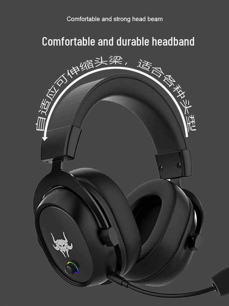 Dual-Mode 2.4G Wireless Gaming Headset with Bluetooth and Mic
