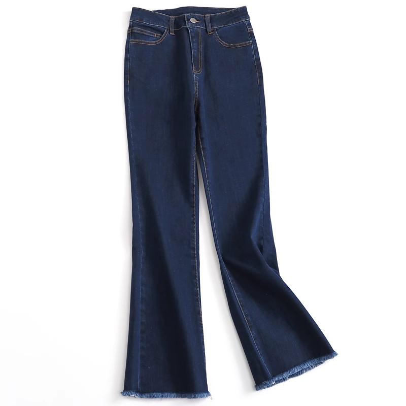 DIMANAF 2024 Autumn Women Jeans Pants Trousers Elastic Basic High Waist Fashion New Ninth Pants