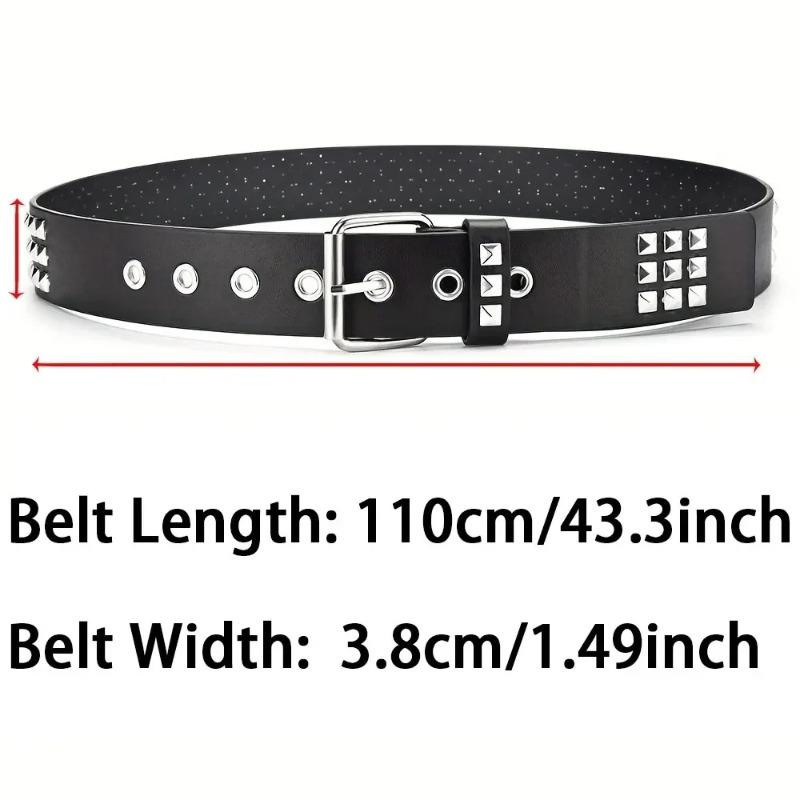 Rivet Heavy Metal Belt for Men and Women Punk Nightclub Rock Style Belt Cowboy Fashion Decoration Women's Belt Creativity