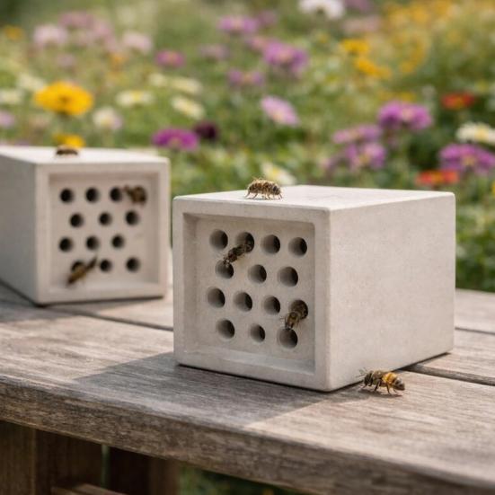 Honeycomb House Mason Bee Habitat Multiple Shapes Plastic Insect House Waterproof Garden Decor for Pollinators Organic Gardening Accessory
