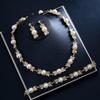 Luxury Pearl Necklace, Earrings & Bracelet Set - Elegant Bridal Wedding Jewelry