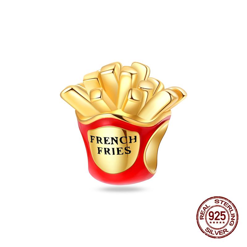 100% Copper Strawberry Lipstick Ladybird China Red Charms Beads Fitoriginal Bracelets For Women Diy Jewellery